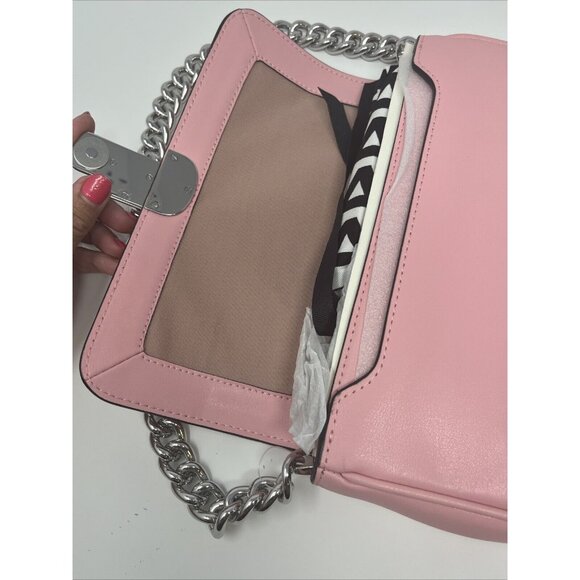 Marc Jacobs The J Pink Quartz Smooth Leather Shoulder Crossbody Handbag Purse - Picture 9 of 14